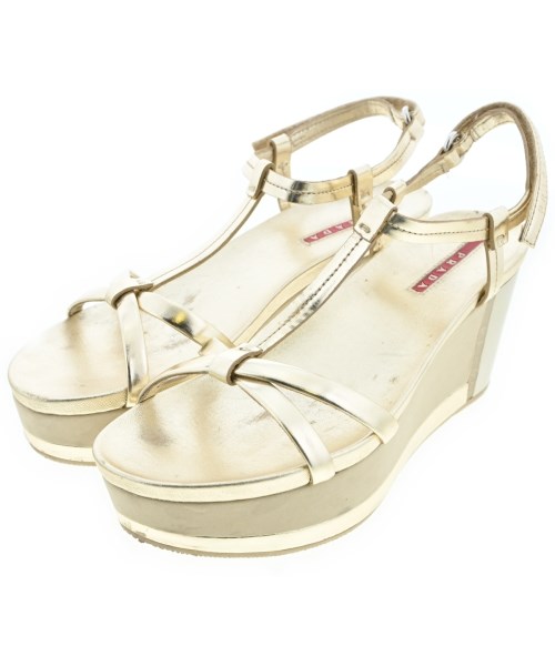 PRADA SPORT(プラダスポーツ)サンダル ゴールド サイズ:EU35 1/2(22cm位)/2200667183025