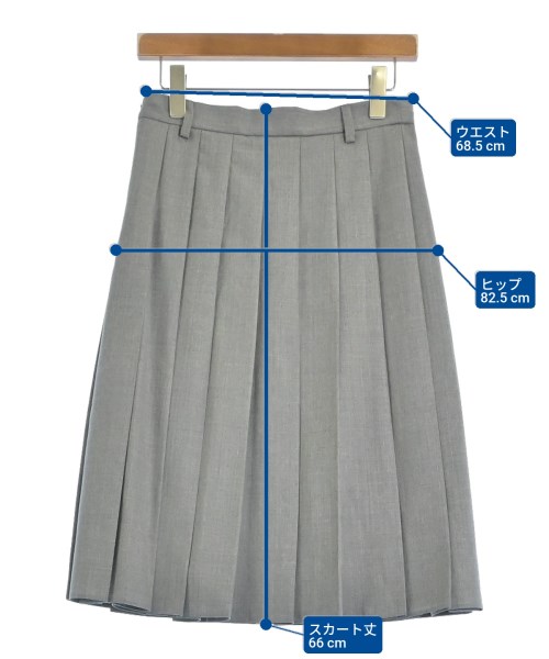 PRADA（プラダ）ひざ丈スカート グレー サイズ:38(S位) レディース/2200668093019