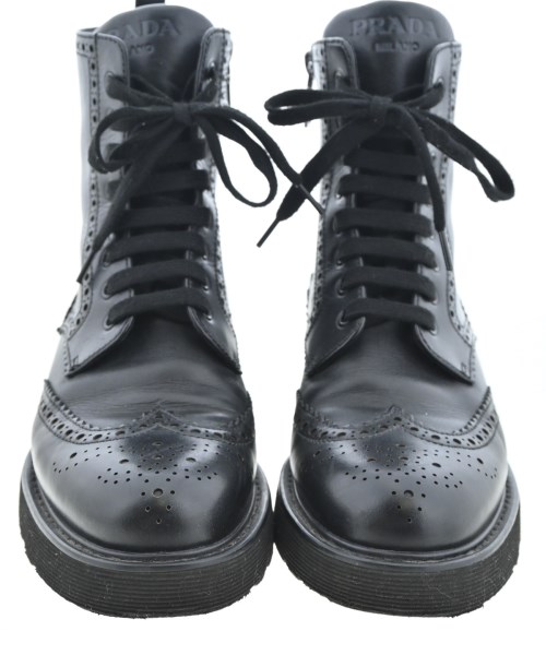 PRADA（プラダ）ブーツ 黒 サイズ:EU38(24.5cm位) レディース/2200669400083