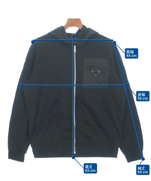 PRADA（プラダ）パーカー 黒 サイズ:M メンズ/2200669824018