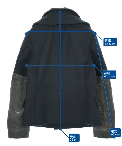 PRADA（プラダ）ピーコート 紺 サイズ:48(L位) メンズ/2200666461094