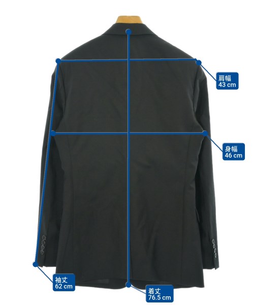 PRADA（プラダ）テーラードジャケット 黒 サイズ:48(L位) メンズ/2200220946043