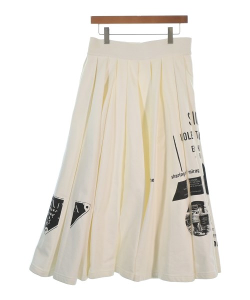 PRADA(プラダ)ロング・マキシ丈スカート 白 サイズ:M/2200670750023