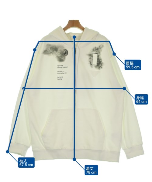 PRADA（プラダ）パーカー 白 サイズ:L メンズ/2200671167134