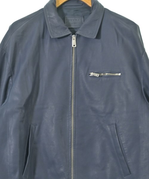 PRADA（プラダ）ライダース 紺 サイズ:48(L位) メンズ/2200671919054