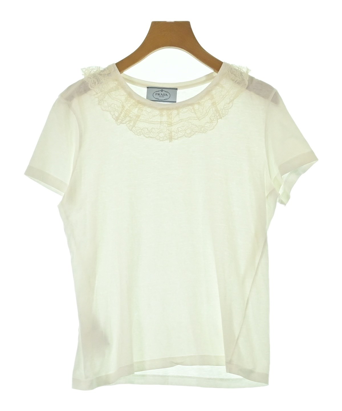 PRADA（プラダ）Tシャツ・カットソー 白 サイズ:L レディース 