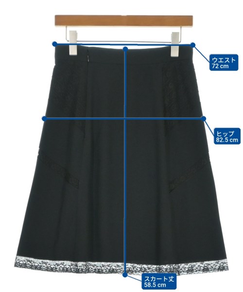 PRADA（プラダ）ひざ丈スカート 黒 サイズ:40(M位) レディース/2200722320099