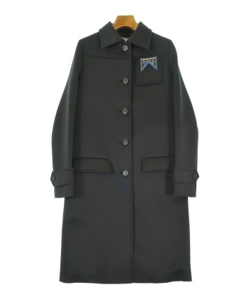 PRADA（プラダ）ステンカラーコート 黒 サイズ:36(XS位) レディース