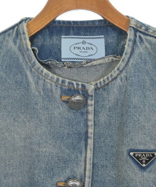 PRADA（プラダ）デニムジャケット 青 サイズ:40(M位) レディース/2200730938033
