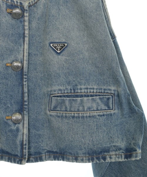 PRADA（プラダ）デニムジャケット 青 サイズ:40(M位) レディース/2200730938033