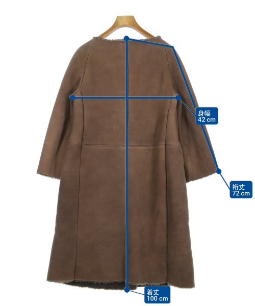 PRADA（プラダ）ムートンコート 茶 サイズ:42(M位) レディース/2200733548017