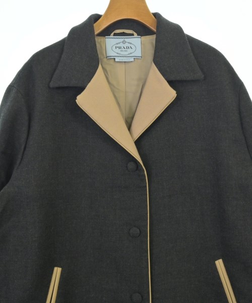 PRADA（プラダ）チェスターコート 黒 サイズ:46(XL位) レディース/2200733548055