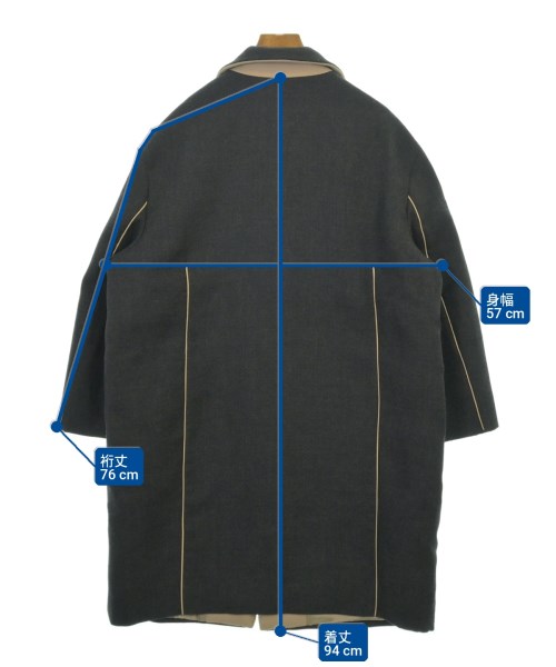 PRADA（プラダ）チェスターコート 黒 サイズ:46(XL位) レディース/2200733548055