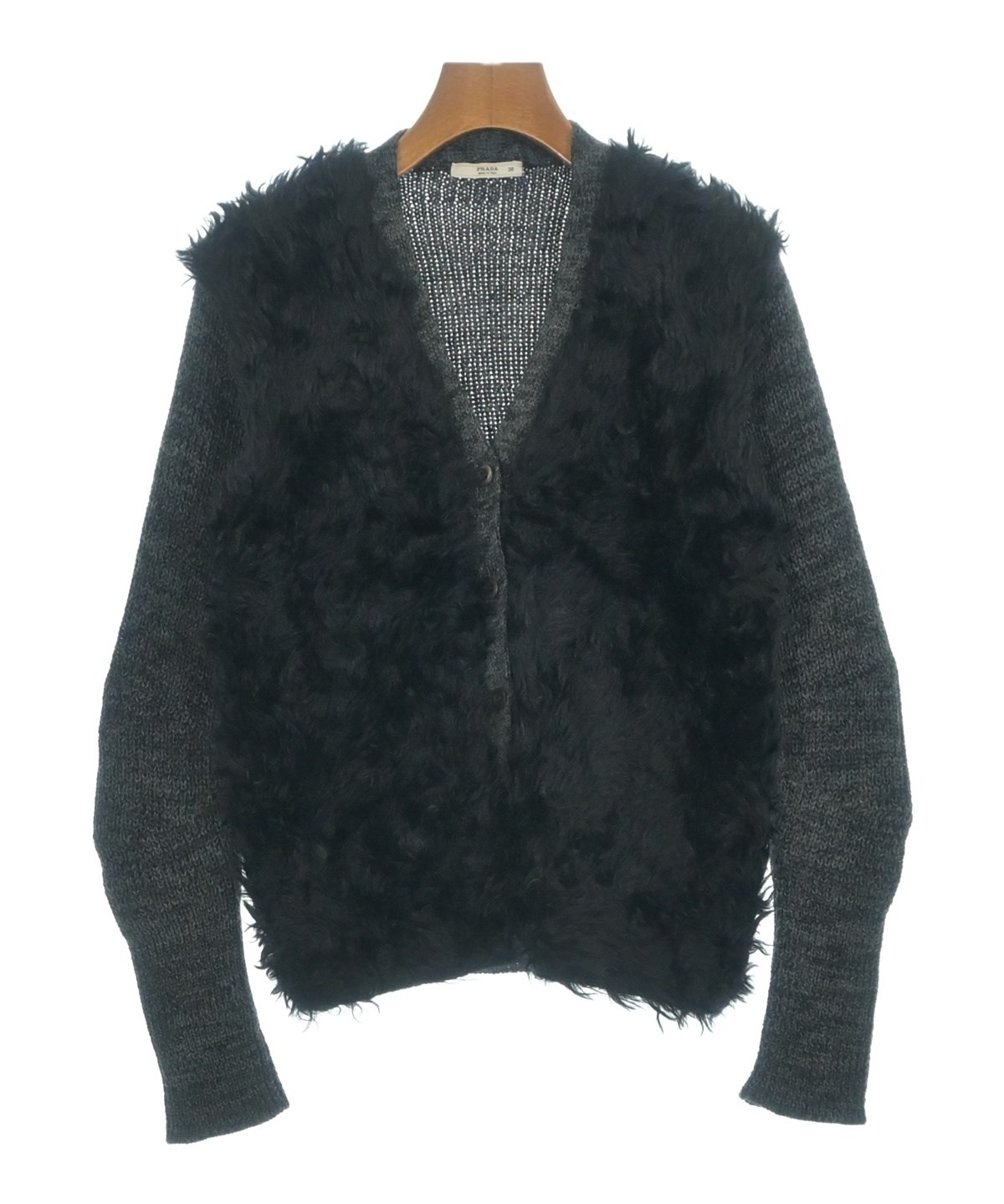 PRADA（プラダ）カーディガン グレー サイズ:38(S位) レディース