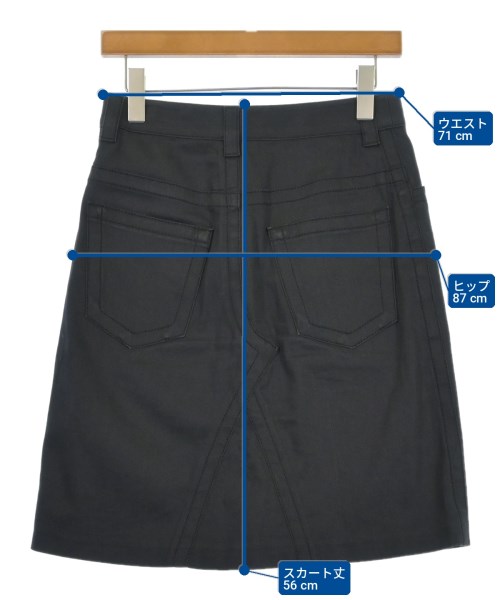 PRADA（プラダ）ひざ丈スカート 黒 サイズ:38(S位) レディース/2200726142086