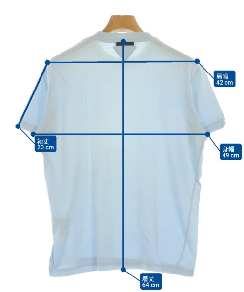 PRADA（プラダ）Tシャツ・カットソー 青 サイズ:M メンズ/2200705631259