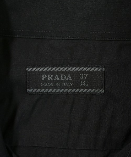 PRADA（プラダ）カジュアルシャツ 黒 サイズ:37(XS位) メンズ/2200736811095