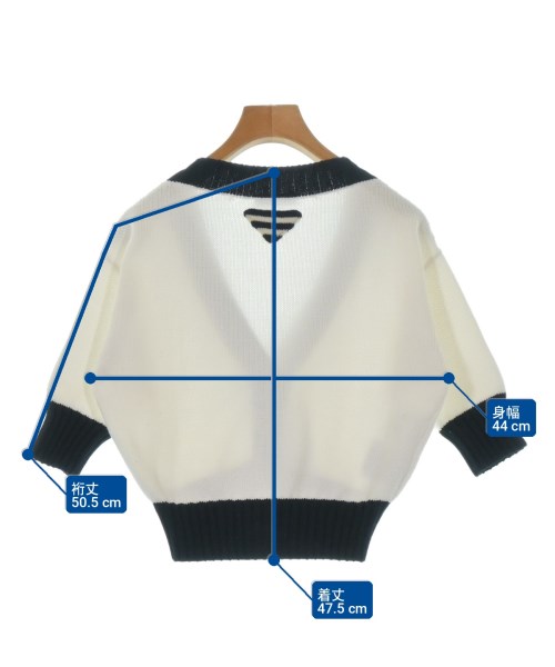 PRADA（プラダ）カーディガン 白 サイズ:38(S位) レディース/2200718429102