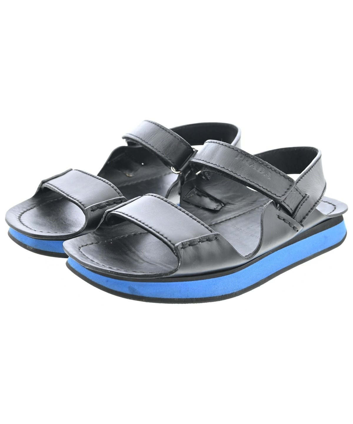 PRADA プラダ レザーミュール サンダル 濃紺 イタリア製 ポインテッドトゥ PRADA（プラダ）サンダル 黒 サイズ:7(26.5cm位) メンズ/2200720901023
