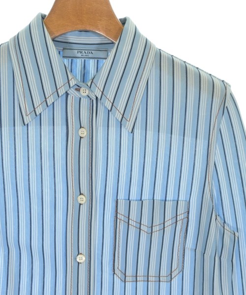 PRADA（プラダ）カジュアルシャツ 青 サイズ:38(S位) レディース/2200721054094