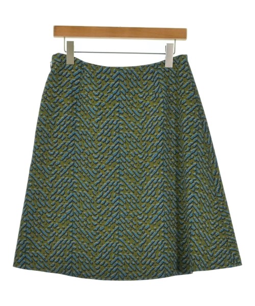 PRADA（プラダ）ひざ丈スカート カーキ サイズ:44(L位) レディース/2200721586014