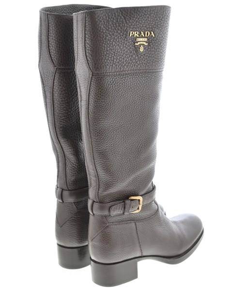PRADA（プラダ）ブーツ 茶 サイズ:-(24.5cm位) レディース/2200725228019