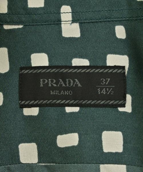 PRADA（プラダ）カジュアルシャツ 緑 サイズ:37(XS位) メンズ/2200725735029