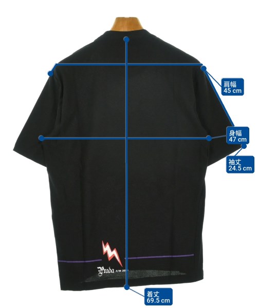 PRADA（プラダ）Tシャツ・カットソー 黒 サイズ:M メンズ/2200726792106