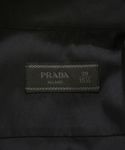 PRADA（プラダ）ドレスシャツ 黒 サイズ:39(M位) メンズ/2200725513092
