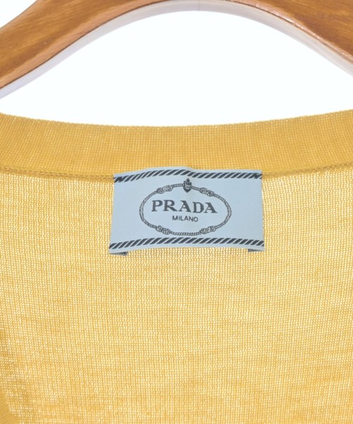 PRADA（プラダ）カーディガン 黄 サイズ:40(M位) レディース/2200683253054
