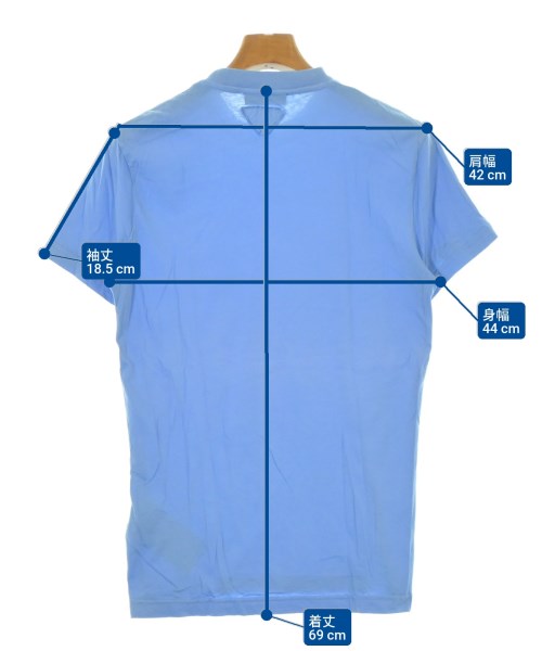 PRADA（プラダ）Tシャツ・カットソー 青 サイズ:XS メンズ/2200681321137