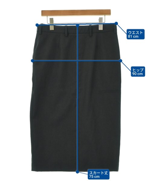 PRADA（プラダ）ひざ丈スカート グレー サイズ:40(M位) レディース/2200686436188