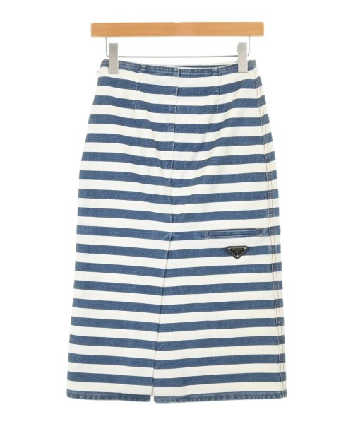 PRADA（プラダ）ひざ丈スカート 白 サイズ:36(XS位) レディース/2200685908075