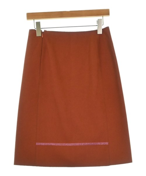 PRADA（プラダ）ひざ丈スカート 茶 サイズ:38(S位) レディース/2200687484034