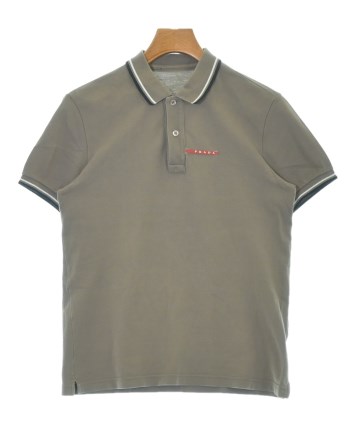 PRADA（プラダ）ポロシャツ グレー サイズ:S メンズ/2200690600049