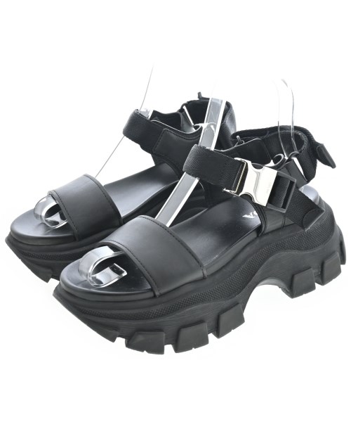 PRADA(プラダ)サンダル 黒 サイズ:EU40(26.5cm位)/2200686008088