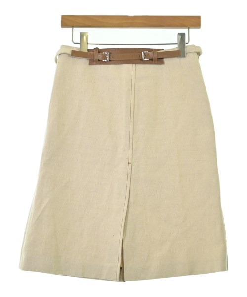 PRADA(プラダ)ひざ丈スカート ベージュ サイズ:38(S位)/2200693143086