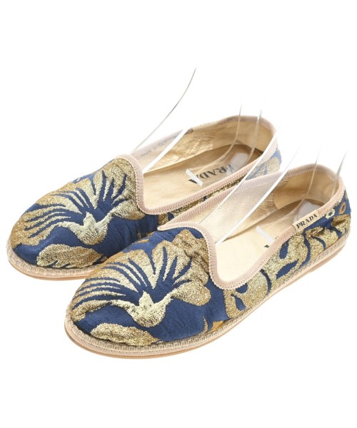 PRADA(プラダ)エスパドリーユ ゴールド サイズ:EU38(24.5cm位)/2200693215035