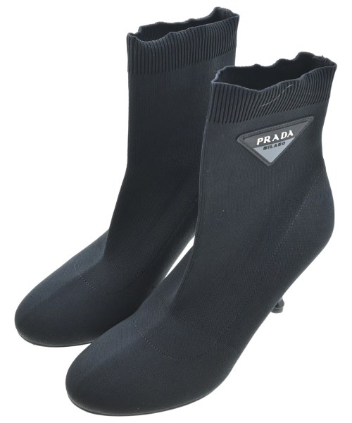 PRADA(プラダ)ブーツ 黒 サイズ:EU38 1/2(25cm位)/2200693215042