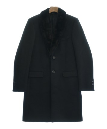 FENDI 黒 ウール100%チェスターコート 3つボタン FENDI(フェンディ)チェスターコート 黒 サイズ:48(L位) メンズ