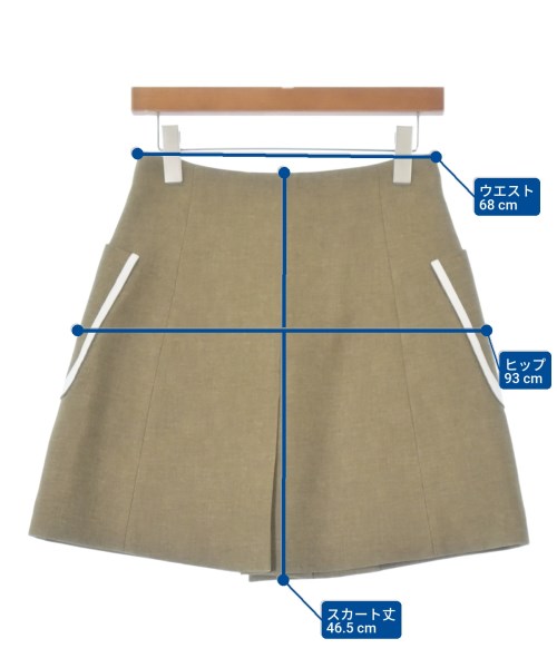 FENDI（フェンディ）ミニスカート カーキ サイズ:42(M位) レディース/2200621189025