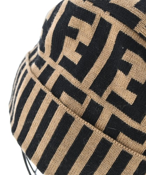 FENDI（フェンディ）ニットキャップ・ビーニー ベージュ サイズ:42 レディース/2200635983145