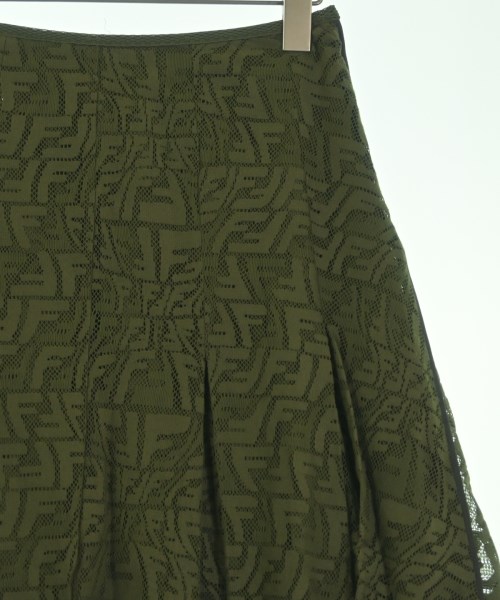 FENDI（フェンディ）ロング・マキシ丈スカート カーキ サイズ:36(XS位) レディース/2200629233010