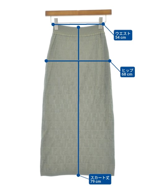 FENDI（フェンディ）ロング・マキシ丈スカート グレー サイズ:38(S位) レディース/2200644358118