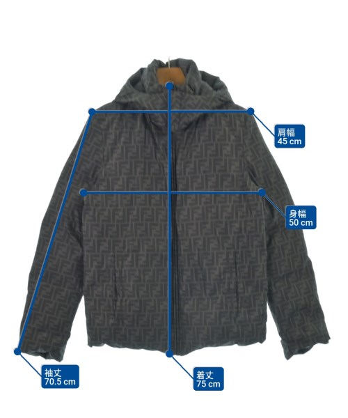 FENDI（フェンディ）ダウンジャケット/ダウンベスト グレー サイズ:44(S位) メンズ/2200585154015