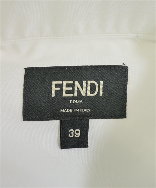 FENDI（フェンディ）ドレスシャツ 白 サイズ:39(M位) メンズ/2200628047083