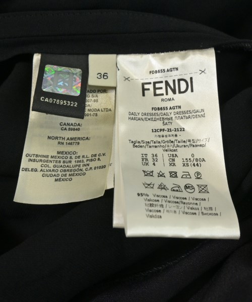 FENDI（フェンディ）ワンピース 黒 サイズ:36(XS位) レディース/2200625754021