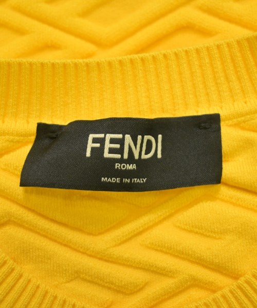 FENDI（フェンディ）ニット・セーター 黄 サイズ:48(L位) メンズ/2200623082331