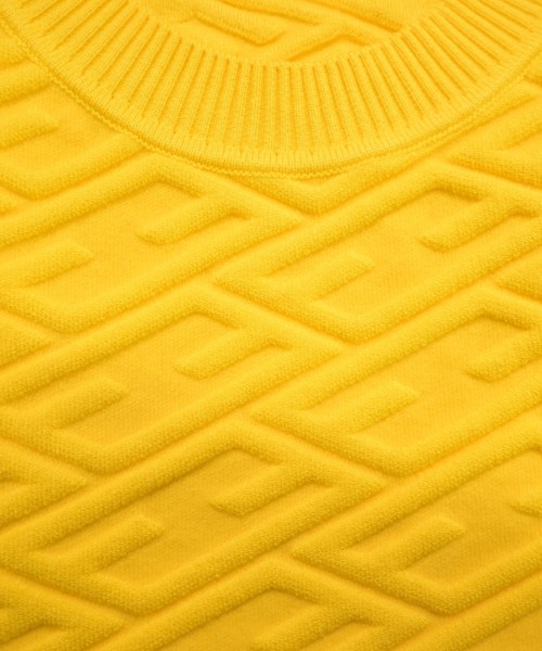 FENDI（フェンディ）ニット・セーター 黄 サイズ:48(L位) メンズ/2200623082331