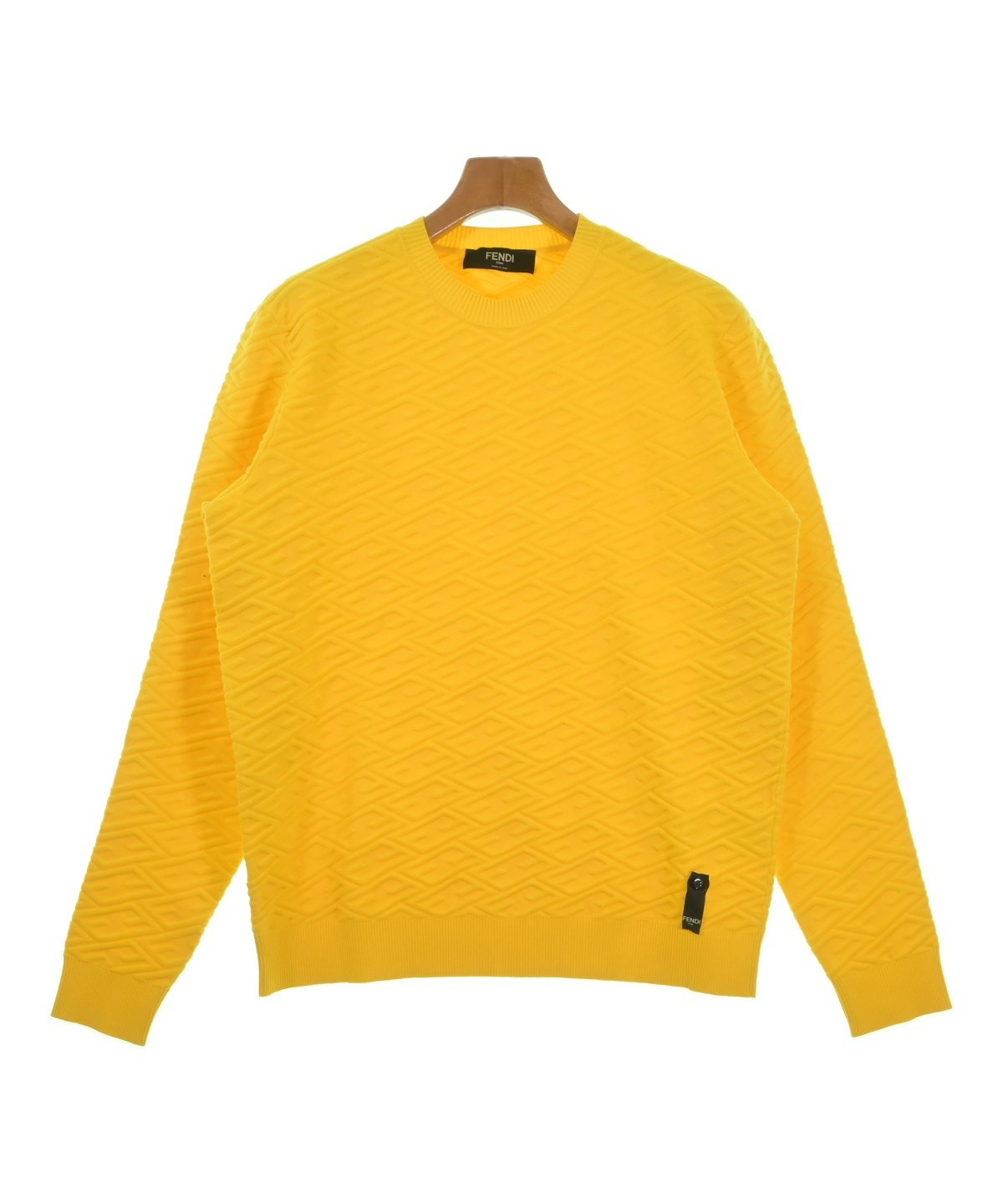 FENDI（フェンディ）ニット・セーター 黄 サイズ:48(L位) メンズ